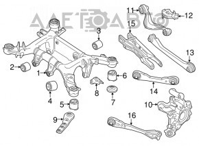 Цапфа задняя левая BMW 7 G11 G12 16-22