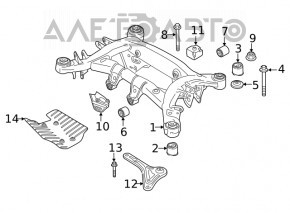 Protectie brat inferior spate stanga BMW X3 G01 18-21 nou original OEM