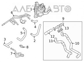 Radiatorul de transmisie Toyota Highlander 20-22 3.5