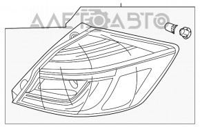 Фонарь внешний крыло правый Honda Insight 19-22 led царапины