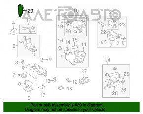 Maner cutie de viteze Toyota Sequoia 08-16, piele neagră, capac din lemn