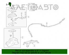 Maner cutie de viteze Lexus ES300h ES350 13-18 piele neagră cu crom