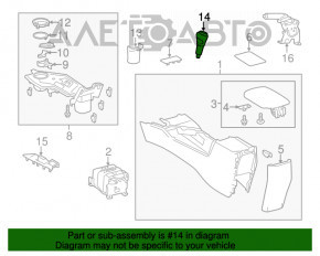 Maner cutie de viteze Toyota Rav4 13-15 piele