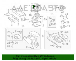 Ручка КПП Toyota Avalon 05-10 резина темно-серая