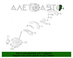 Ручка КПП Lexus RX300 RX330 RX350 RX400h 04-09 кожа+никель беж