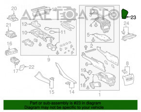 Ручка КПП Lexus NX300 NX300h 18-21 кожа черная