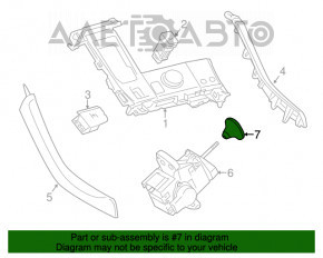 Ручка КПП Lexus CT200h 11-13 кожа черная, хром накладка