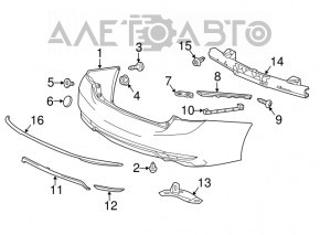 Reflectorul spate al barei de protecție dreapta Honda Accord 16-17