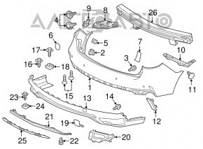 Reflector spate dreapta pentru Acura MDX 17-20 restilizat