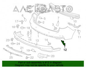 Reflector spate dreapta pentru Acura MDX 17-20, nou, original OEM