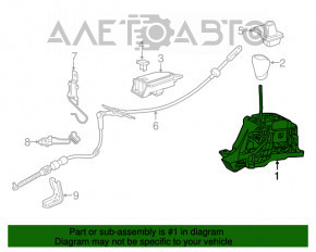 Schimbătorul de viteză al cutiei de viteze Lexus RX350 RX450h 16-22