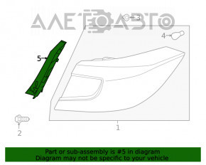 Накладка фонаря внешнего крыло левая Honda Accord 18-22 OEM