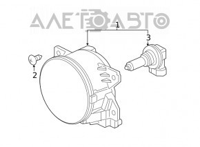 Противотуманная фара птф левая Honda Civic X FC 16-21 новый OEM оригинал