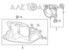 Suportul drept pentru farul de ceață Honda CRV 12-14, nou, original