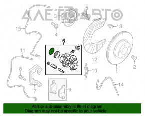 Суппорт передний правый BMW X3 F25 11-17