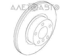 Placă de frână față stânga BMW X3 F25 11-17 330/26mm, ruginită