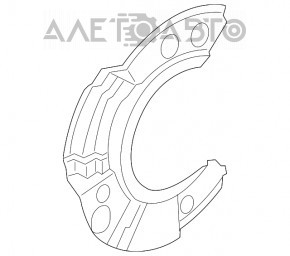 Кожух тормозного диска передний левый BMW 5 F10 10-17 OEM