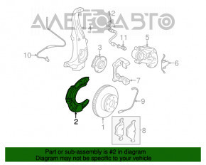 Кожух тормозного диска передний правый BMW 5 F10 10-17 OEM