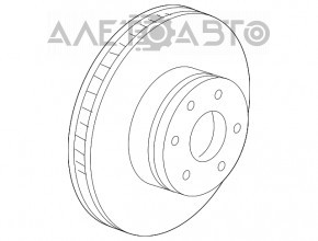 Диск тормозной передний левый BMW 5 F10 11-16 348/36мм OEM