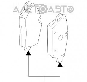 Plăcuțe de frână spate, set de 4 bucăți, BMW i3 14-20, 9mm