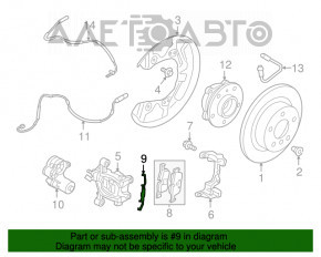 Скоба крепления тормозных колодок задняя правая BMW i3 14-20