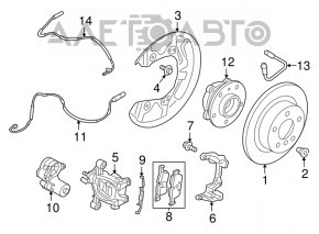 Suport de fixare a placuțelor de frână spate stânga BMW i3 14-20 nou OEM original