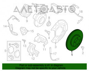 Placă de frână spate stânga BMW X3 F25 11-17