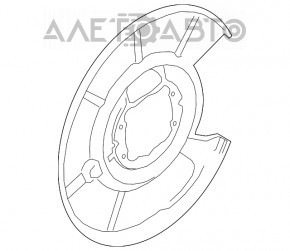 Кожух тормозного диска задний левый BMW 5 F10 11-17 OEM