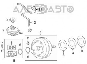 Cilindrul principal de frână BMW 3 F30 12-18 cu rezervor