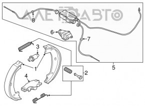 Suportul mecanismului de frână de mână pentru BMW X5 E70 07-13