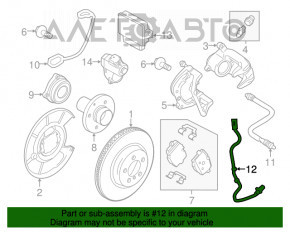 Senzor ABS spate stânga BMW 5 F10 11-16