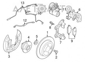 Датчик ABS задний правый Mini Cooper F56 3d 14-