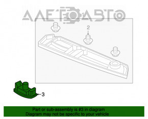 Подсветка номера двери багажника левая Acura MDX 14-20