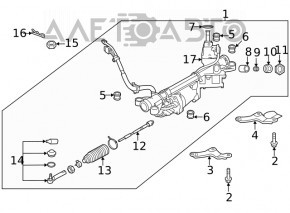 Рейка рулевая Subaru Outback 20- электро