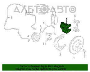 Suportul frontal stânga BMW 3 F30 12-18, 1 piston, fără clema