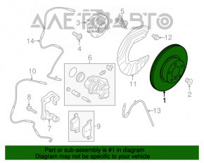 Placă de frână față stânga BMW X3 G01 18- 330/24mm