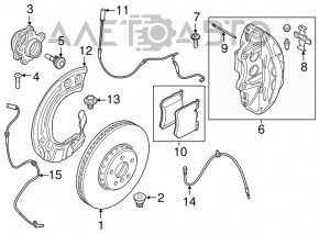 Placă de frână față stânga BMW X3 G01 18- 348x36, m sport