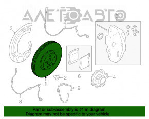 Disc de frână față dreapta BMW X3 G01 18- 348x36, m sport