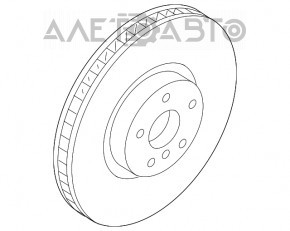 Disc frana fata stanga BMW 5 G30 17-23 348/30mm ruginit