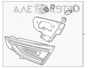 Lampa interioară pentru capacul portbagajului dreapta Honda Insight 19-22