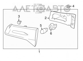 Фонарь внутренний крышка багажника правый Acura MDX 14-20