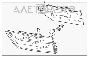 Lampa capac interior portbagaj stanga Honda CRV 20-22 nou original OEM