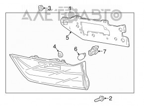 Lampa capac interior portbagaj stanga Honda CRV 20-22 nou original OEM