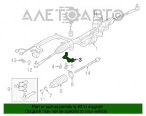 Крепления рейки рулевой левое Subaru Outback 20-