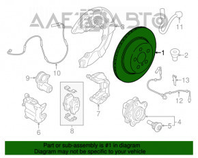 Placă de frână spate stânga BMW 7 G11 G12 16-22 345/24mm