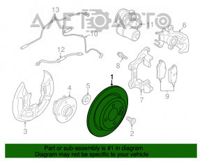 Placă de frână spate dreapta BMW X1 F48 16-22 300/20mm