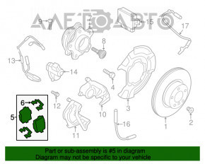 Plăcuțe de frână spate 4 buc BMW 5 G30 17-23 cu senzor de 11 mm.