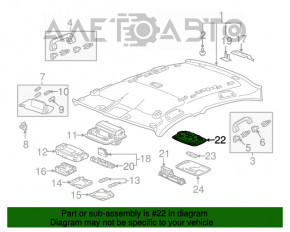 Plafonul de iluminare spate pentru Honda Accord 13-17, negru