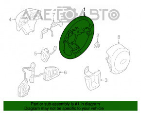 Volan gol Subaru Legacy 15-17, cauciuc, negru