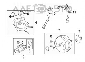 Supapapa de refulare a amplificatorului de vid pentru BMW 7 G11 G12 16-19